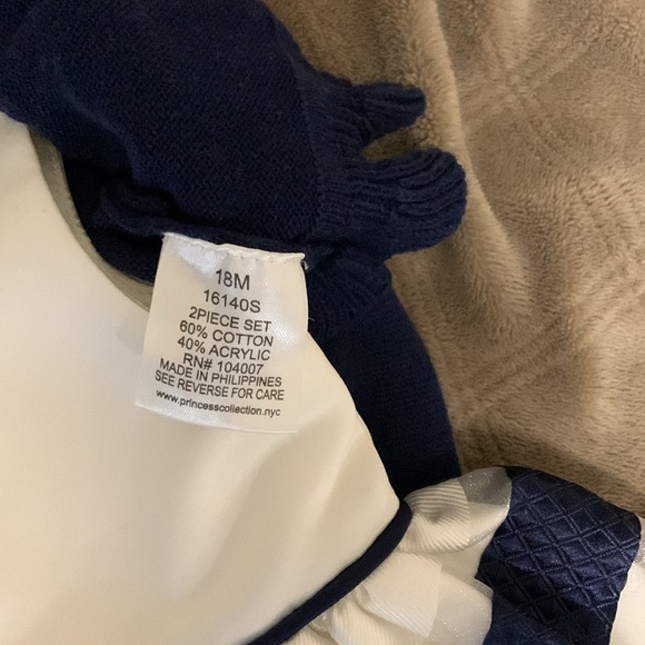 Cinderella striped dress with navy cardigan 18 months - Picture 5 of 9